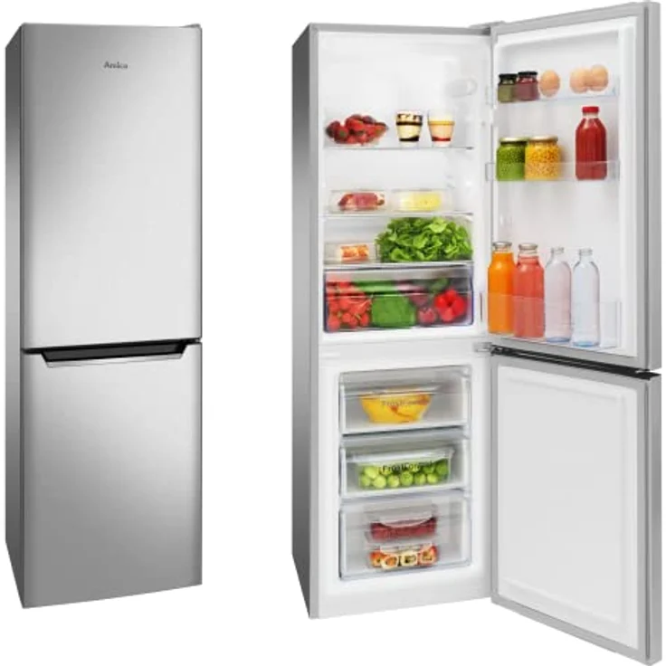 Amica AKG 3840 E Kühl-/Gefrierkombination / Doppeltürer / 144(H) x 47,4(B) / Edelstahloptik – Bild 4