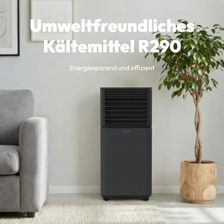 MEDION Smarte Mobile Klimaanlage P701, 7000 BTU, 3in1 Kühlen Entfeuchten Ventilieren, App- und Sprachsteuerung, bis 25m², dunkelgrau – Bild 4