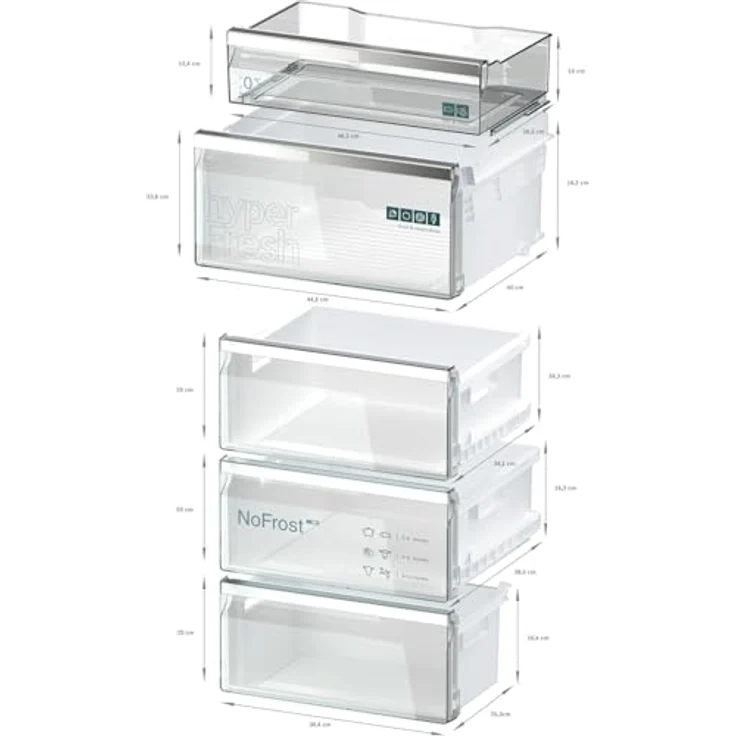 Siemens KG39NAIAU Kühl-Gefrierkombination A, hyperFresh 0°C, Total NoFrost, 29 dB, Energieeffizienzklasse A – Bild 25