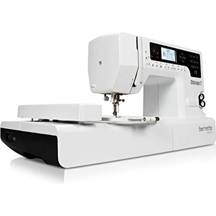 Bernette Chicago 7 Nähmaschine und Stickmaschine mit 200 Nähprogramme, Weiß