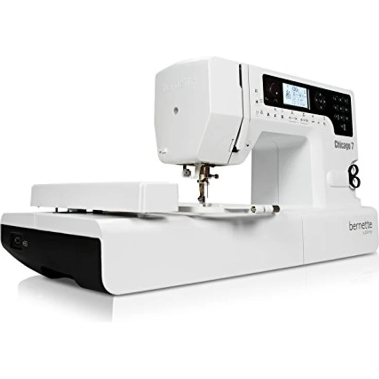 Bernette Chicago 7 Nähmaschine und Stickmaschine mit 200 Nähprogramme, Weiß – Bild 1