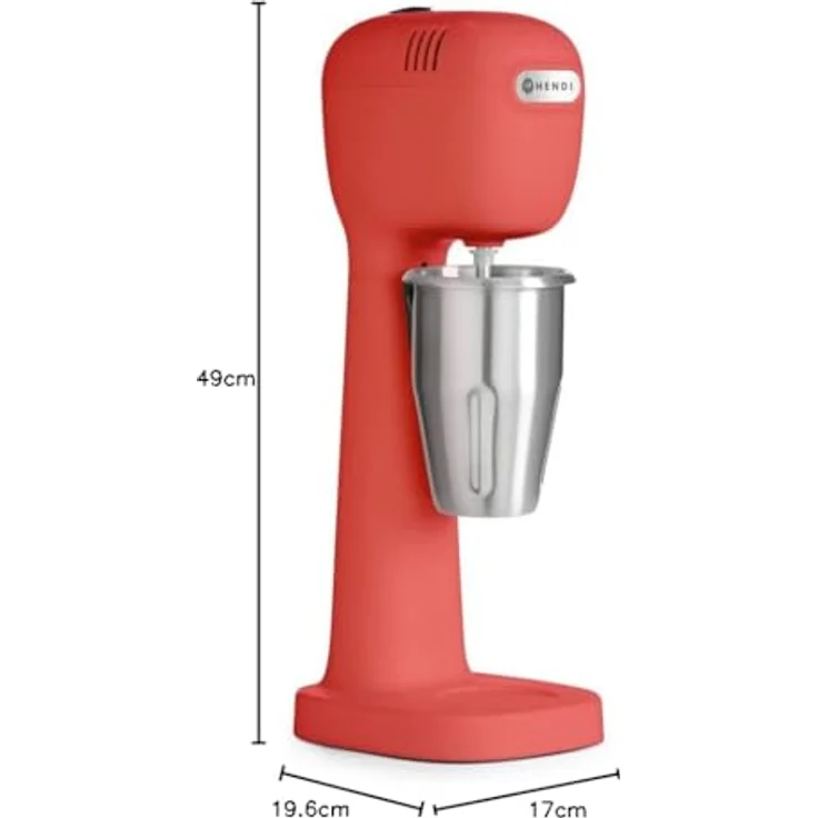 Hendi Milchshake-Mixer - Design by Bronwasser Standmixer, 400 Watt, Kunststoff, rot – Bild 11