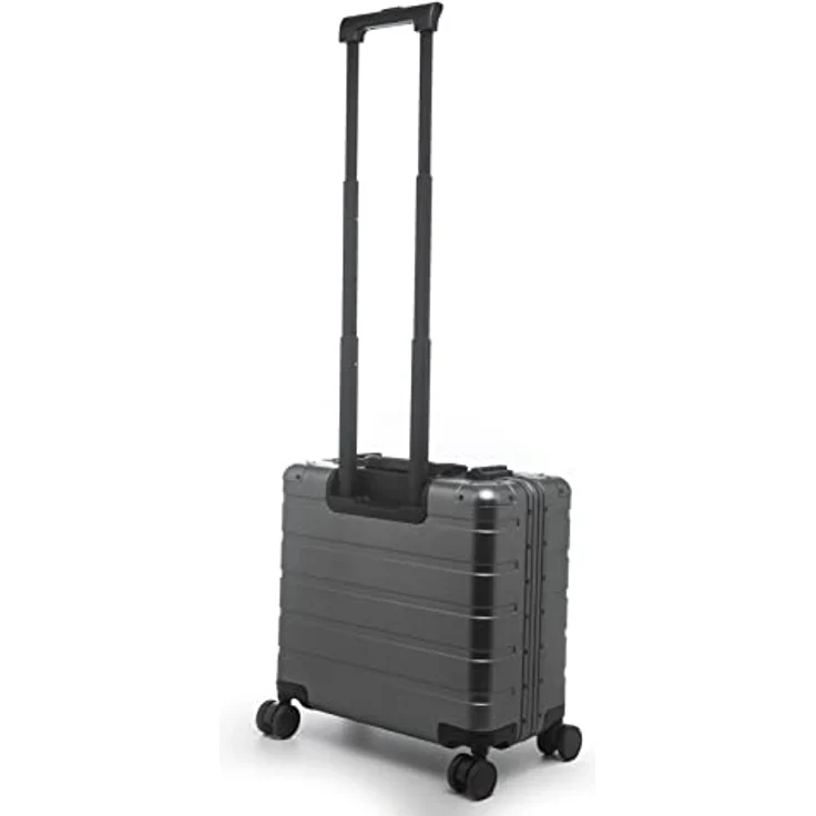 ALUMAXX 45194 Businesstrolley Gravity, Reisekoffer mit Overnight Fach und herausnehmbarer Fächermappe, Rollkoffer aus Aluminium, Trolleykoffer mit 4 Rollen, Koffer ca. 44 x 42 x 22,5 cm, grau – Bild 5