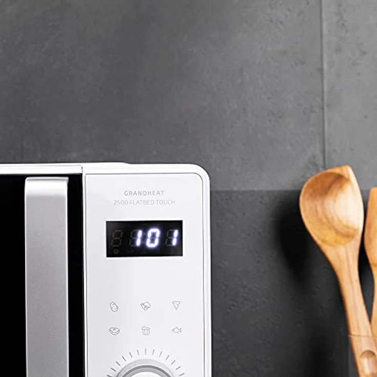 Cecotec Touch-Mikrowelle ohne Teller GrandHeat 2500 Flatbed Touch White. 800 W, 25 Liter Fassungsvermögen, 8 vorkonfigurierte Funktionen, Timer – Bild 3