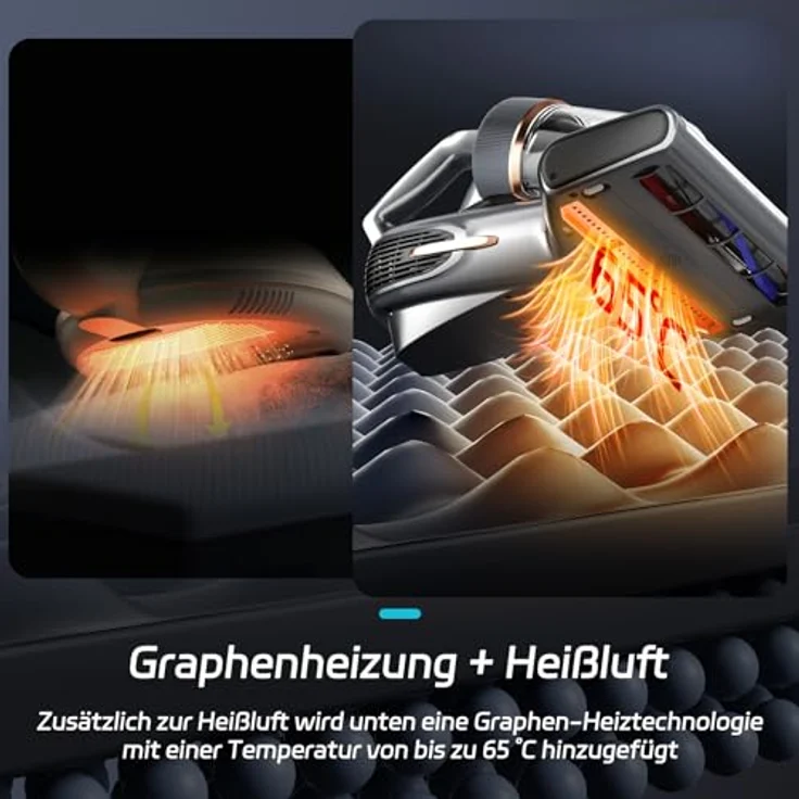 Jimmy Handstaubsauger BX7 Pro Max 16000Pa, Graphen-Heizung, UV-Sterilisation, 6-stufiges Filtersystem, grau/schwarz – Bild 4