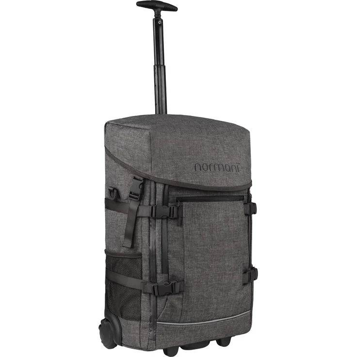 Normani Nara, Koffer und Rucksack-Trolley in Grau, 37 l, Handgepäck mit gepolstertem Laptopfach