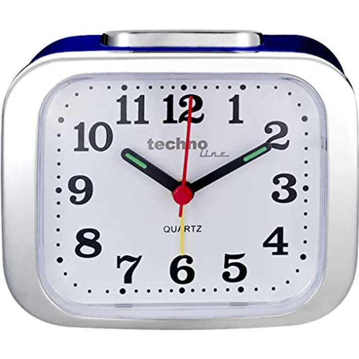 technoline Wecker Modell XL, Quarzuhr mit Weckalarm und Beleuchtung, schwarz