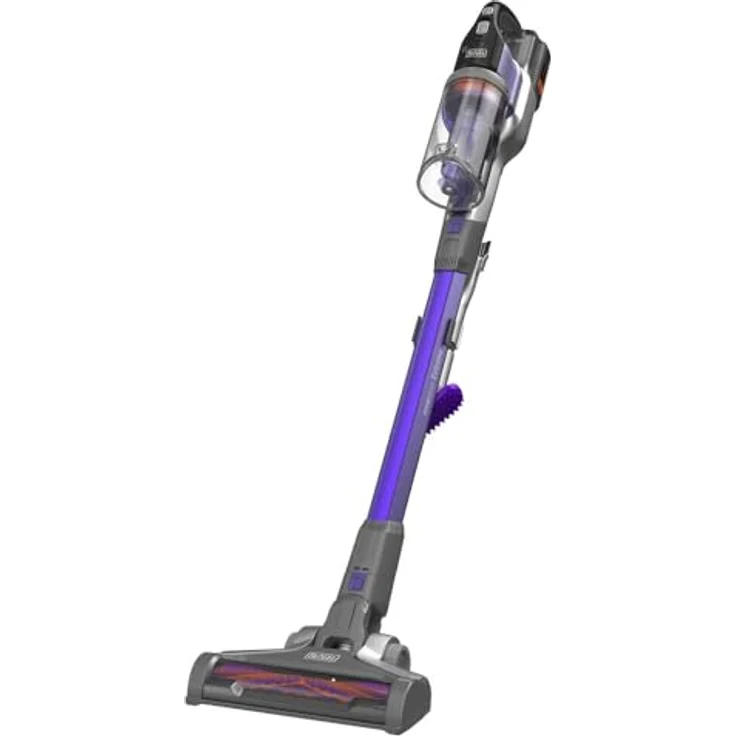 Black + Decker 4in1 Akku-Stielsauger Pet (36V, 2.0Ah, beutelloser Boden- & Handstaubsauger mit Elektro-Tierhaarbürste, inkl. 2in1 Fugendüse, Tierhaarbürste, Akku, Ladegerät & Wandhalterung) BHFEV362DP – Bild 2
