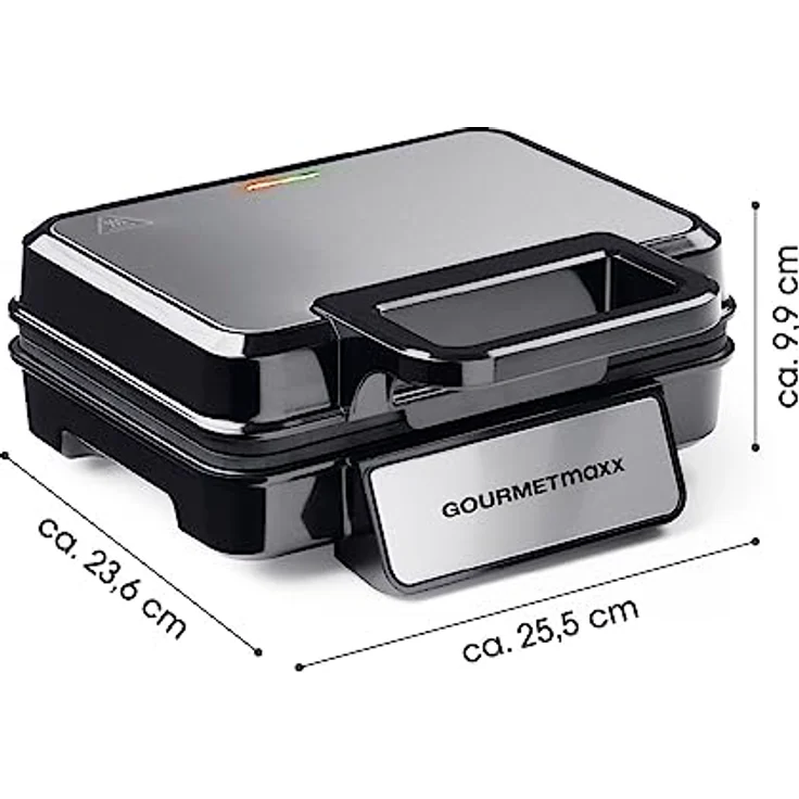 GOURMETmaxx Waffeleisen für 2 Belgische Waffeln | Waffelautomat mit Antihaftbeschichtung, Cool-Touch Griff und Kontrollleuchte | Duftende belgische Waffeln ganz einfach zubereitet – Bild 5