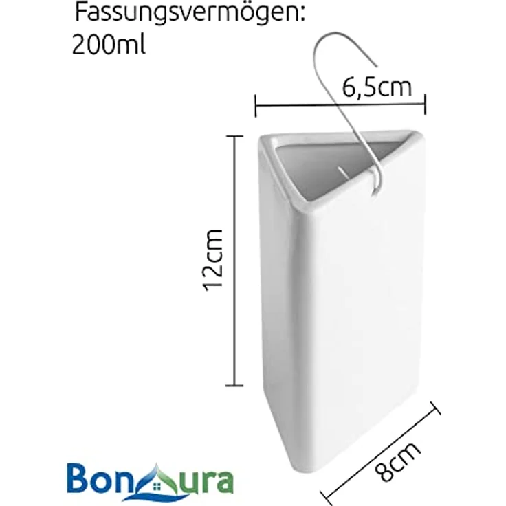 BonAura 4er Set Luftbefeuchter aus Keramik für Heizkörper mit Haken inkl. Duftöl (Zitrusfrüchte) – Bild 5