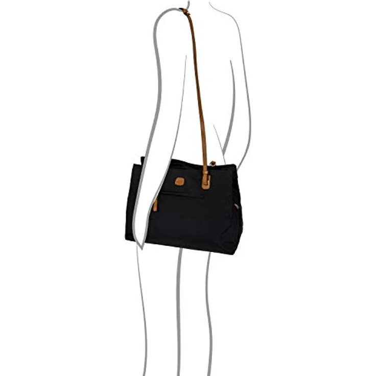 Brics X-Bag Schultertasche, 40 cm, modisches Design, Schwarz – Bild 6