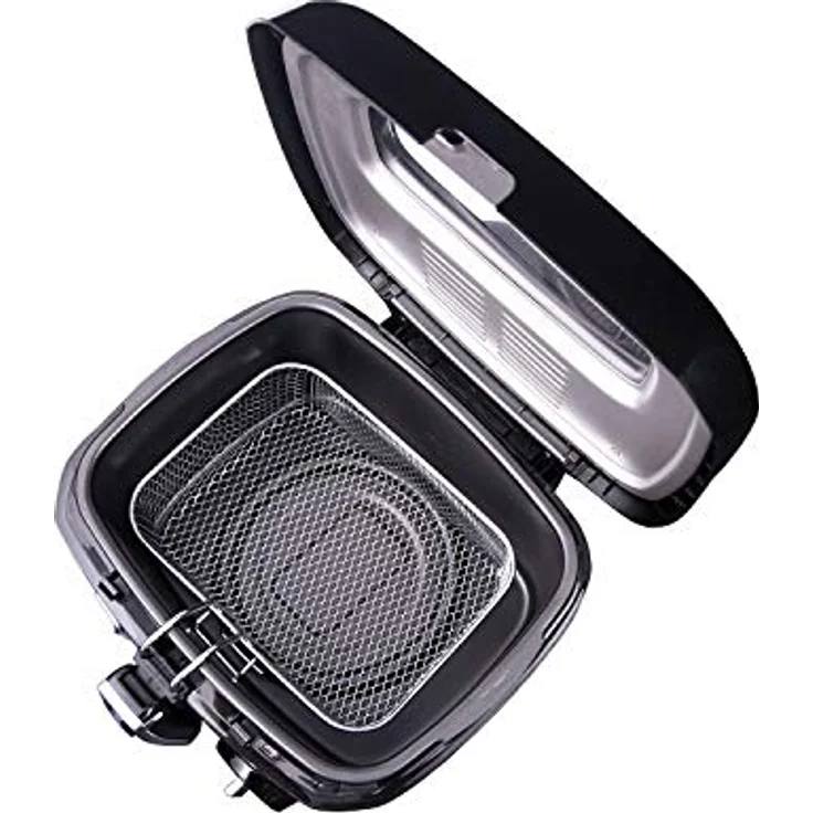 Mesko Fritteuse mit Öl und Filter, 2,5 L Volumen, 1800 Watt, schwarz – Bild 4