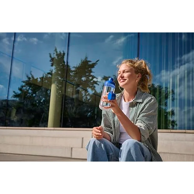 Mepal VITA Trinkflasche, 500 ml, auslaufsicher, Rosa/Rot, mit zwei Öffnungen für Frucht- und Kräuterzugabe – Bild 5