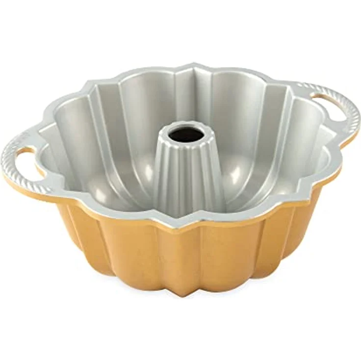 Nordic Ware 51277 Anniversary Gugelhupfform, 1420 ml (6 Cups), Aluminium, Gold – Bild 2