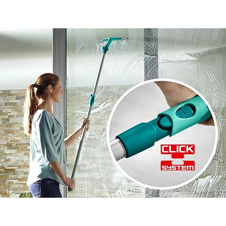 Leifheit Fensterabzieher Window Slider M, Duschabzieher, Wischbreite 28 cm, mit beweglichem Gelenk, kompatibel mit Click-System, Abzieher für Dusche, Fenster und Spiegel – Bild 5