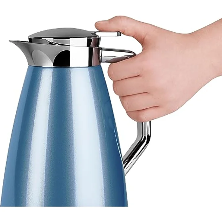 Emsa F4140400 Plaza Isolierkanne, 1 Liter, blau – Bild 4