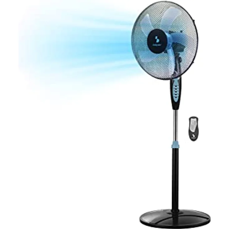 BEPER P206VEN131 Ventilator mit Fernbedienung, Fan 5 Flügel, Timer, 45 cm