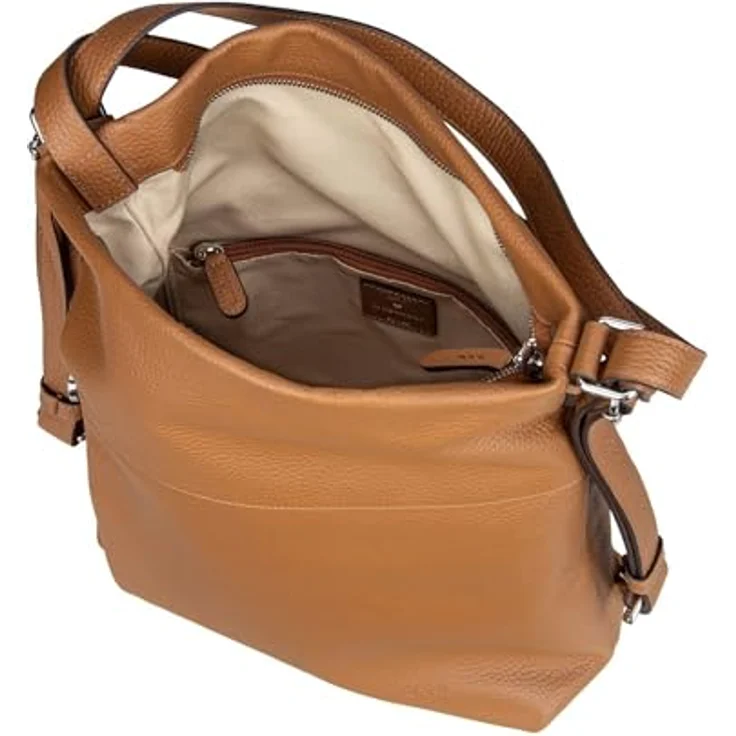 Picard Pure, 2in1 Handtasche und Rucksack aus genarbt Rindleder, Braun – Bild 4