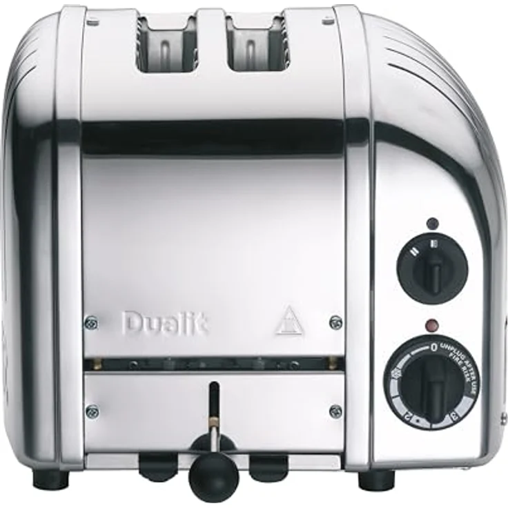 Dualit Classic NewGen 2 27030 2-Schlitz-Toaster, 1200W, Krümelschublade, Warmhaltefunktion, Brotscheibenzentrierung, Aufknusperfunktion, Edelstahl, Aluminium, edelstahl – Bild 2
