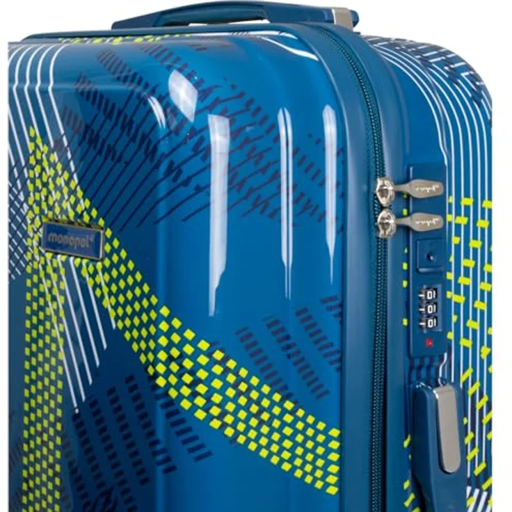 Trendyshop365 Trolley Koffer Ravenna, Polycarbonat, 4 Rollen, Print-Design, 3 Größen, 4 Farben, Zahlenschloss – Bild 3
