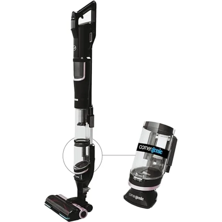 HOOVER HFX Akku Staubsauger mit Tierhaar-Düse & LED, bis 120 m² saugen I Staubsauger kabellos mit CORNER GENIE™ zum Reinigen von Ecken & Kanten I mit ANTI-TWIST gegen verhedderte Haare [HFX10P]