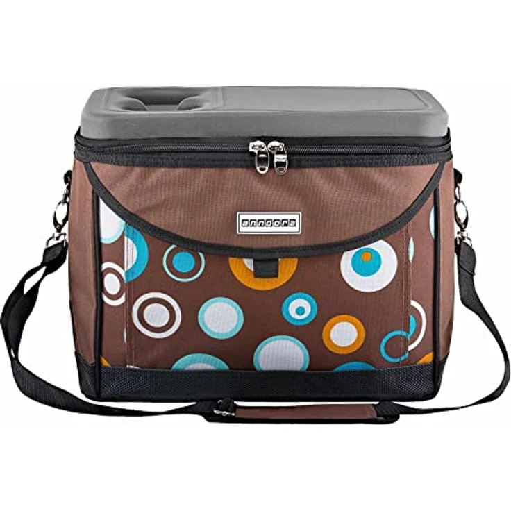 Anndora Kühltasche 22 Liter - braun hellblau – Bild 3