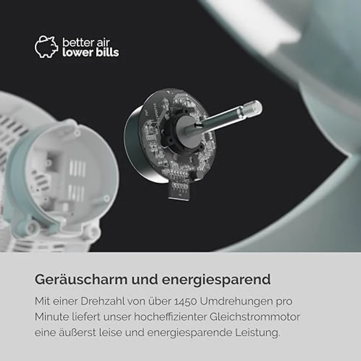 MEACO MeacoFan Sefte® 10 Standventilator - höhenverstellbar, leistungsstarker Luftstrom, außergewöhnlich leise, ferngesteuert - Nachtmodus, Stummschaltung, Ein- und Ausschalttimer – Bild 3