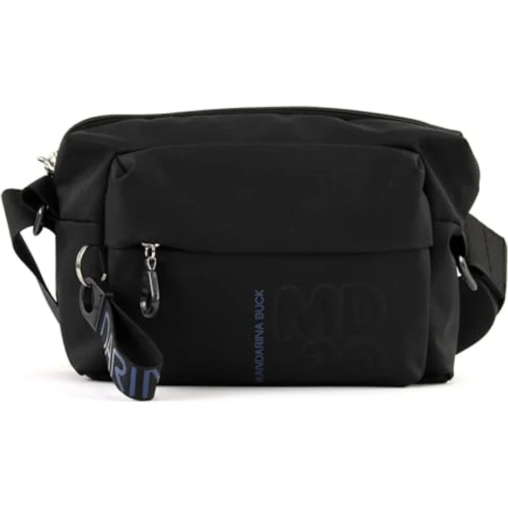 Mandarina Duck MD20 Small Crossover Bag QMTT7, leichte Umhängetasche aus pflegeleichtem Nylon und Polyester, schwarz, 22 x 6 x 16 cm – Bild 1
