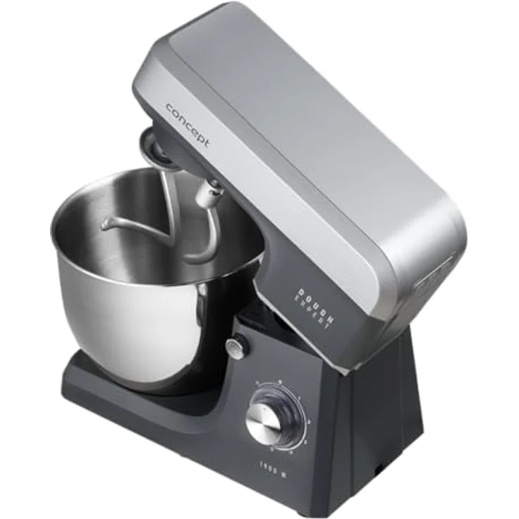 Concept Dough Expert RM6010, Planetenküchenmaschine mit 1900 W Leistung, 7-l-Edelstahlschüssel, Heizfunktion und 6 Geschwindigkeiten – Bild 4