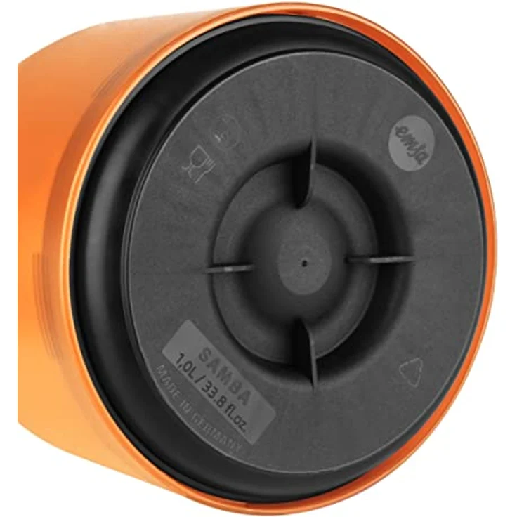 Emsa 504234 Samba Isolierkanne (1 Liter, Schraubverschluss, 12h heiß, 24h kalt) orange – Bild 4