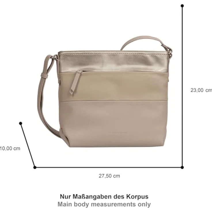 Tom Tailor Nicolina Cross Bag, elegante Umhängetasche in Grau mit verstellbarem Schulterriemen und mehreren Fächern – Bild 4