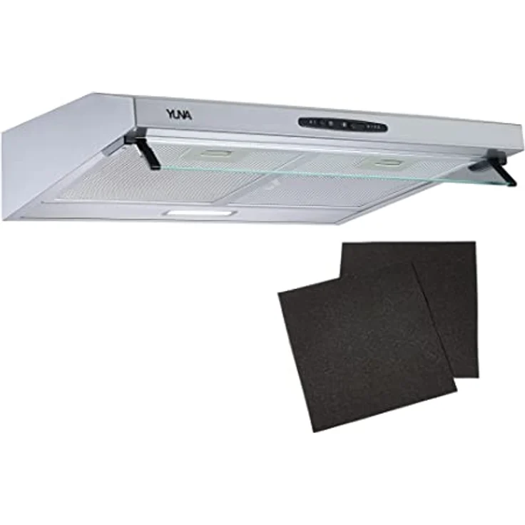 Yuna KUBH 60205 Dunstabzugshaube, inklusive Kohlefilter, Breite 60 cm, edelstahl – Bild 2