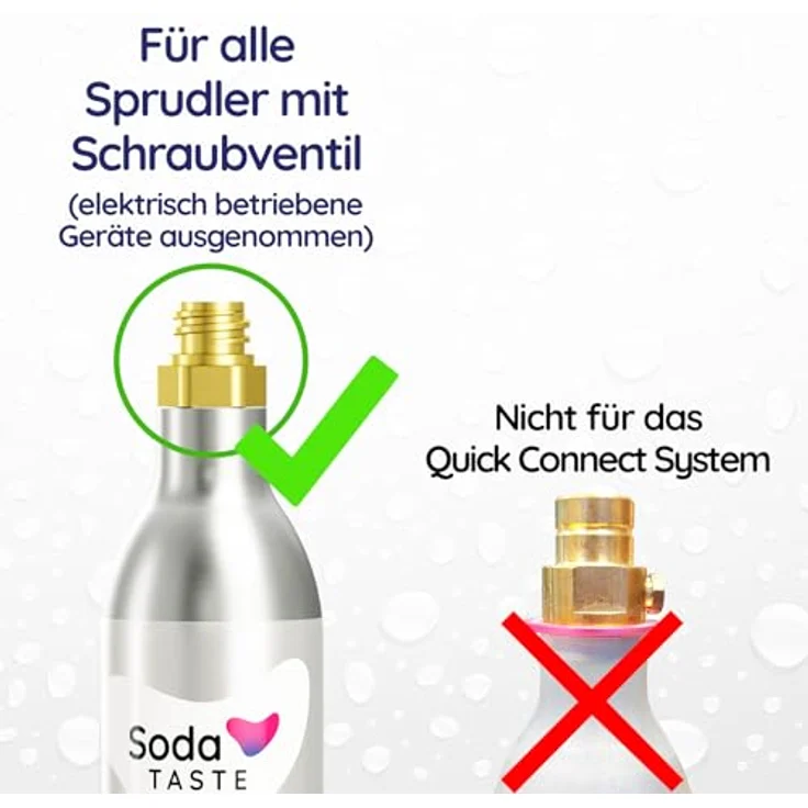 SodaTASTE CO2-Zylinder tauschen 4er-Pack (Refill) für Wassersprudler, mit natürlichem Kokos-Aroma, zuckerfrei, für bis zu 240l Sprudelwasser mit Geschmack – Bild 5