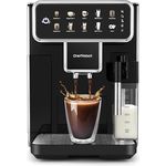 ChefRobot Kaffeevollautomat CR-5000, Touchscreen Espressomaschine mit Milchaufschäumer, 4-stufigem Mahlgrad, 1,5L Wassertank & Selbstreinigung