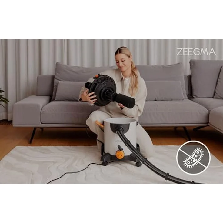 ZEEGMA ZONDER WASH – 1400W Nass- und Trockensauger mit 4L Wassertank, HEPA-Filter, 13m Aktionsradius und umfangreichem Zubehör für Teppiche, Polster und Hartböden – Bild 2