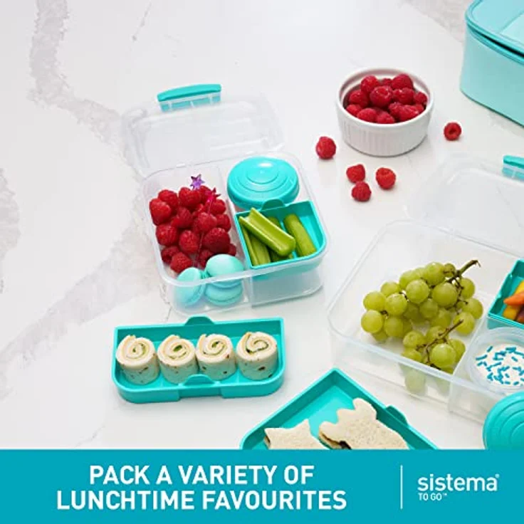 Sistema Bento Cube Box To Go mit Fruit-Joghurt Topf, 1,25 Liter (farblich sortiert) – Bild 2