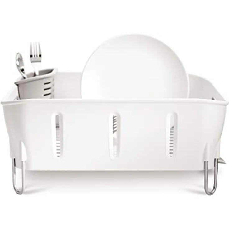 simplehuman KT1104 kompaktes Abtropfgestell, weißer Kunststoff, 5 Jahre Garantie – Bild 2