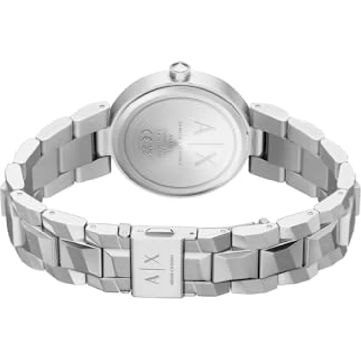 Armani Exchange AX4405 Damen 34MM Edelstahl Uhr, silberfarben, Quarzwerk, kratzfestes Mineralglas, wasserdicht bis 50 m – Bild 5
