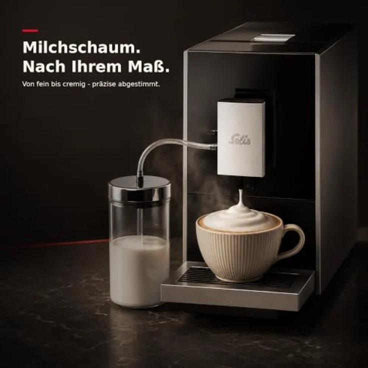 Solis Masterbrew Compact Typ 1200, Kaffeevollautomat mit Mahlwerk und Milchsystem, platzsparend, 18 cm Breite, 2 Jahre Garantie – Bild 6