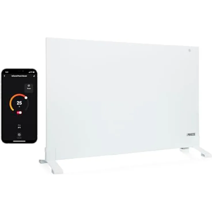 Princess Infrarot-Heizung Connected - 350 W - Programmierbar mit Thermostat - Kohlenstoffkristall-Platte