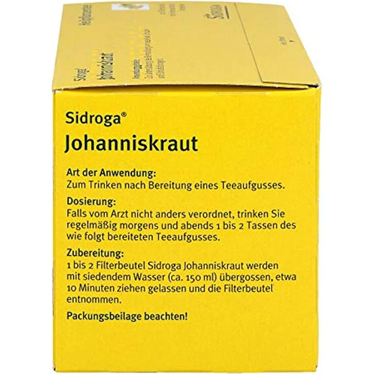 Sidroga Johanniskraut Tee, Filterbeutel 20x1,75 g für nervöse Unruhe und Schlafstörungen – Bild 3