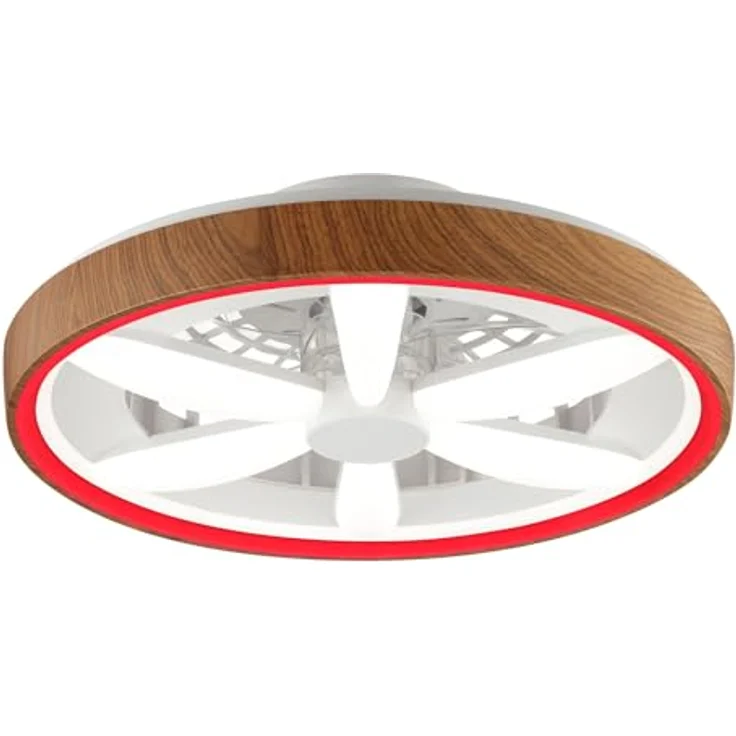 Brilliant LED Deckenleuchte Gaiano mit Ventilator, Ø 48 cm, 48 W, dimmbar, Holz/weiß, Fernbedienung, CCT – Bild 5