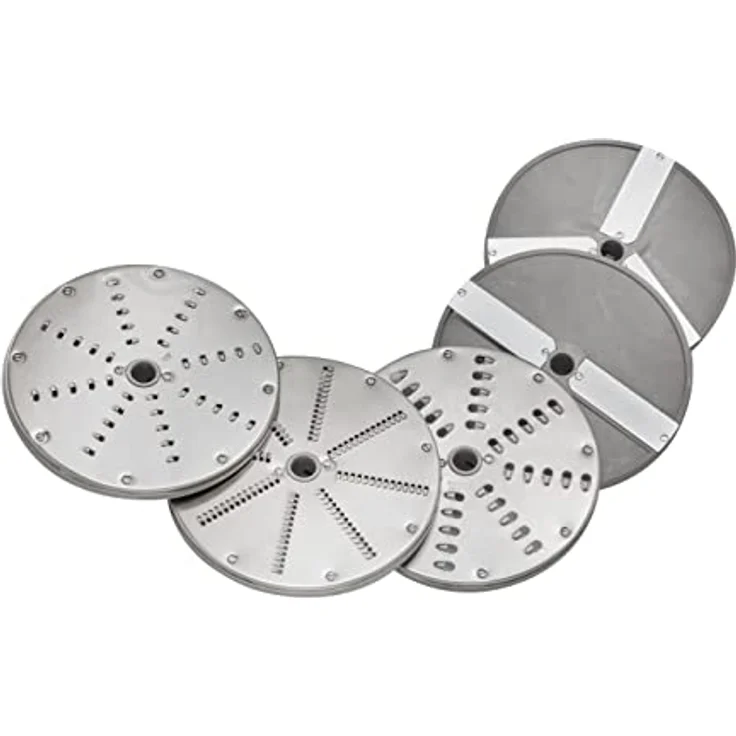 GastroHero Gemüseschneider, elektrischer Gemüse-Cutter mit 300 kg/h Leistung, 5 Scheiben Ø 2-7 mm, Aluminium, für Gastronomie – Bild 5