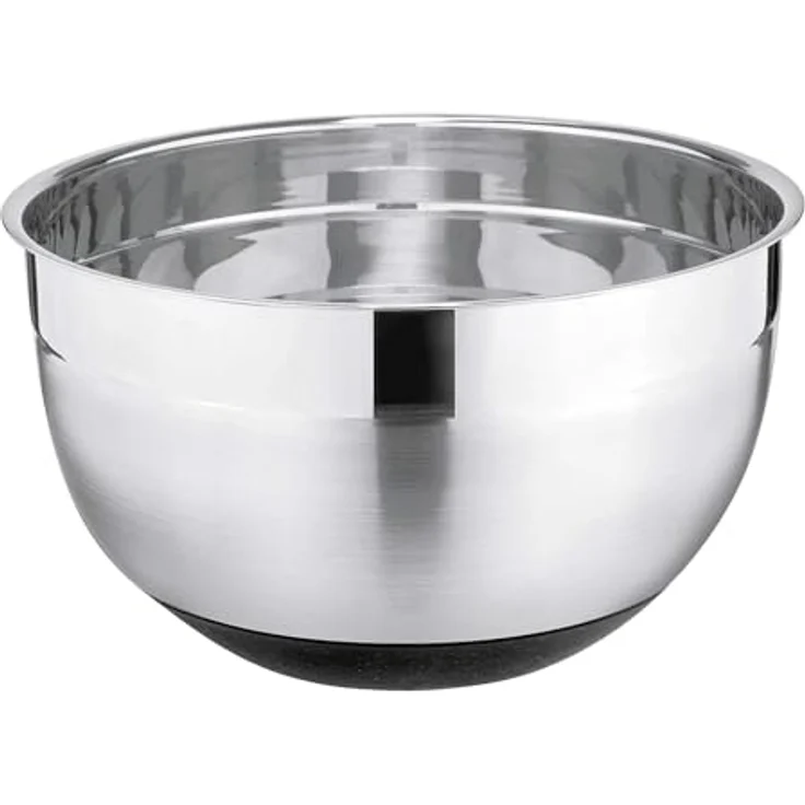 Weis 11070 Schüssel 3L, Edelstahl, Silber - Robuste Edelstahlschüssel mit rutschfestem Silikonboden – Bild 2