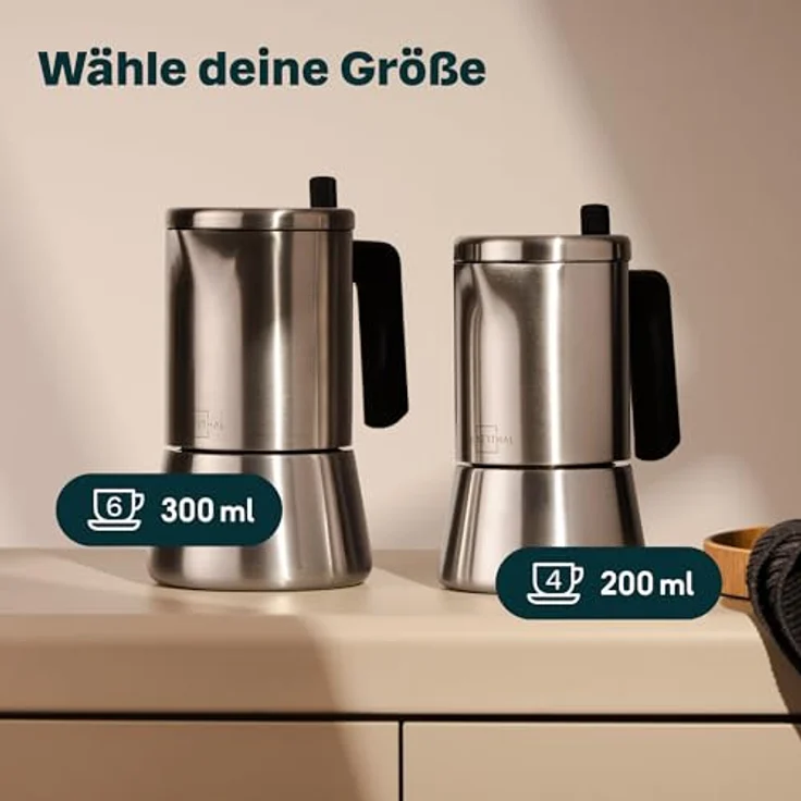 SILBERTHAL Espressokocher 0.2l, Edelstahl Kaffeekanne mit italienischem Sicherheitsventil und Reduktionsscheibe, für alle Herdarten geeignet – Bild 9