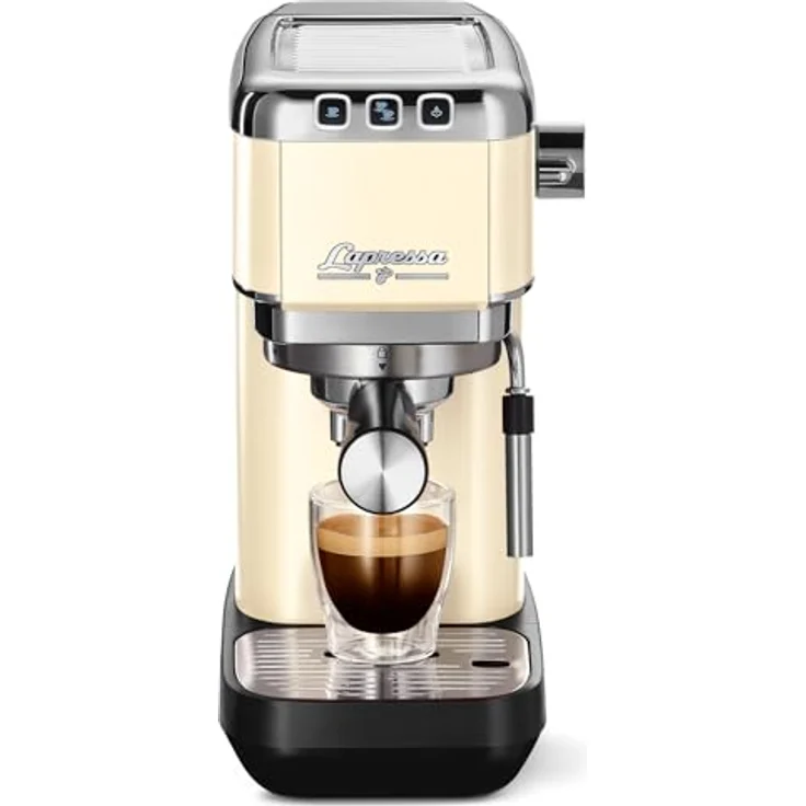Tchibo Siebträger Espressomaschine „Lapressa“, cremeweiss, Siebträgermaschine, Weiss – Bild 2