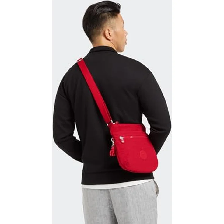 Kipling Basic Arto Umhängetasche 29 cm, Rot, stylische Schultertasche mit ausreichend Stauraum für Wertsachen – Bild 6