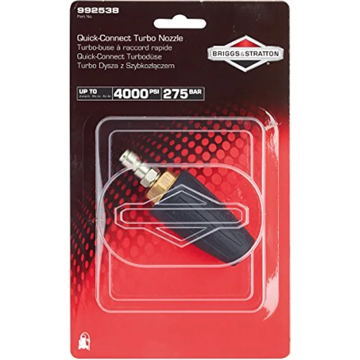 Briggs and Stratton Original Briggs & Stratton Turbodüse mit Schnellanschluss 992538, Schwarz