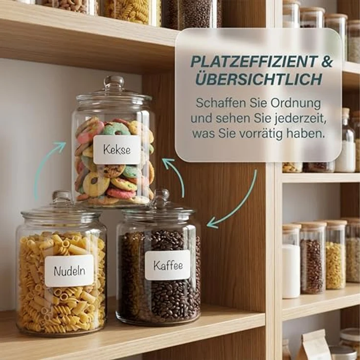 Relaxdays Vorratsglas mit Deckel, transparenter Vorratsbehälter für Lebensmittel – Bild 2