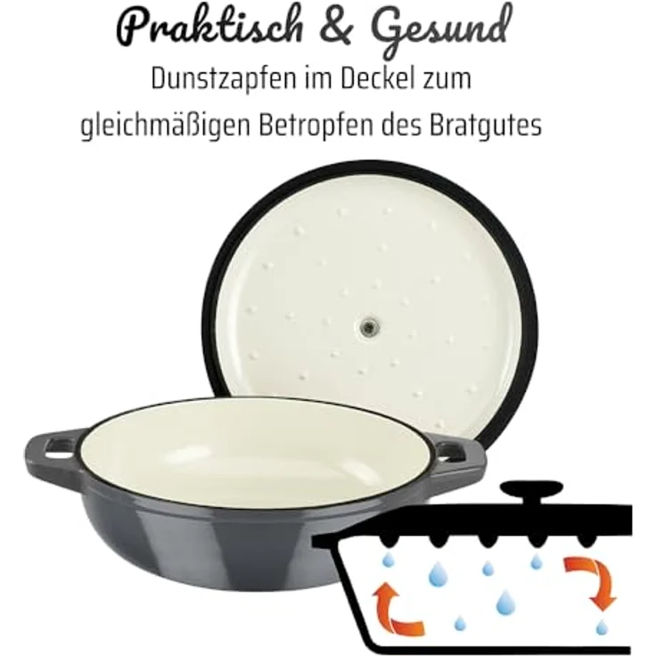 GSW Schmortopf »grey«, Gusseisen, (1-tlg), Induktion – Bild 6
